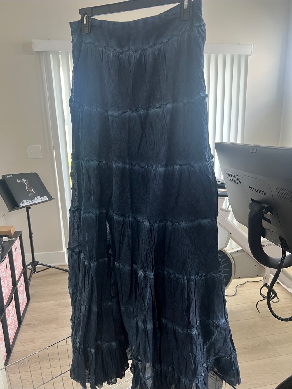 Reba Women's Tiered Maxi Skirt - Navy